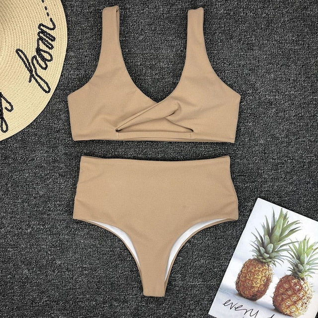 2019 New Arrival Beachwear Khaki Bikini